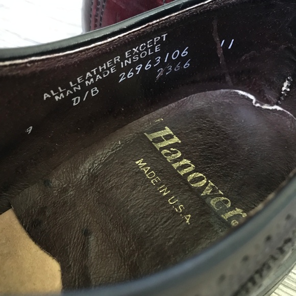 Hanover Brogue Lace-Up Wingtip Dress Shoes *READ* - Picture 5 of 8